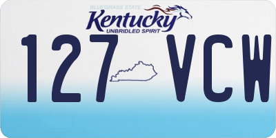 KY license plate 127VCW
