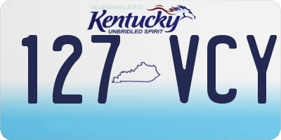 KY license plate 127VCY