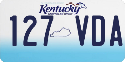 KY license plate 127VDA