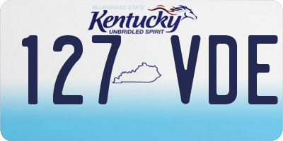 KY license plate 127VDE