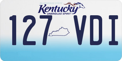 KY license plate 127VDI