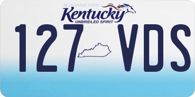 KY license plate 127VDS