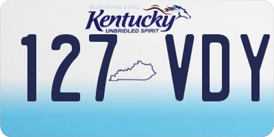 KY license plate 127VDY