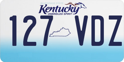 KY license plate 127VDZ