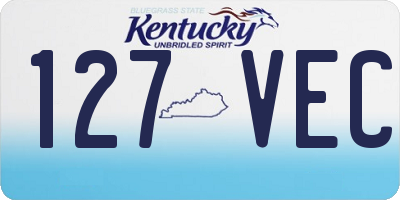 KY license plate 127VEC
