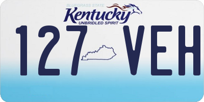 KY license plate 127VEH