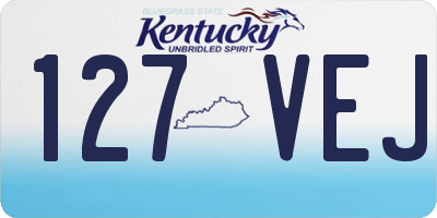 KY license plate 127VEJ
