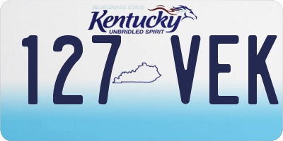 KY license plate 127VEK