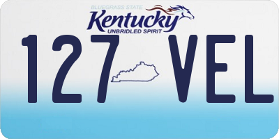 KY license plate 127VEL