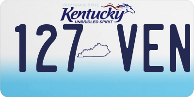 KY license plate 127VEN