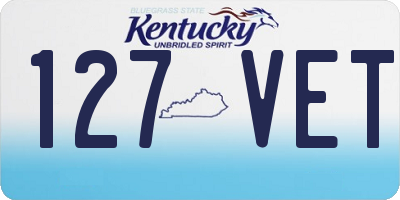 KY license plate 127VET