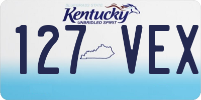 KY license plate 127VEX
