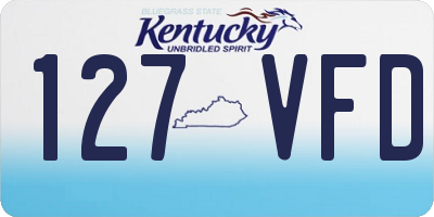 KY license plate 127VFD