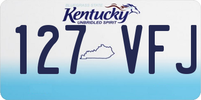 KY license plate 127VFJ
