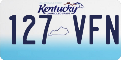 KY license plate 127VFN