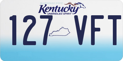 KY license plate 127VFT