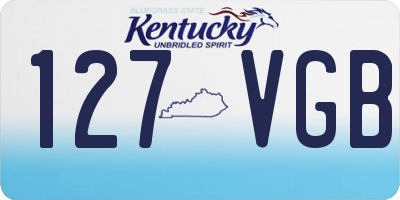 KY license plate 127VGB