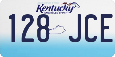 KY license plate 128JCE