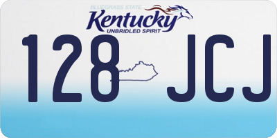 KY license plate 128JCJ