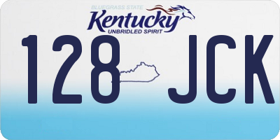 KY license plate 128JCK