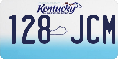 KY license plate 128JCM