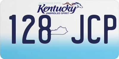 KY license plate 128JCP