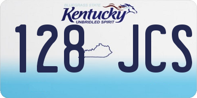KY license plate 128JCS