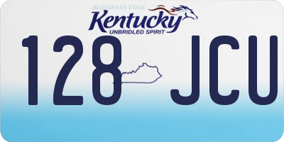 KY license plate 128JCU
