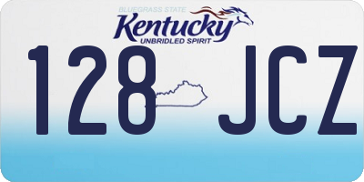 KY license plate 128JCZ