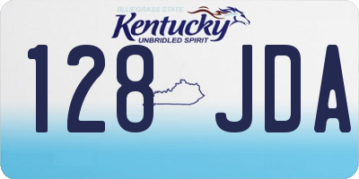 KY license plate 128JDA