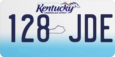 KY license plate 128JDE