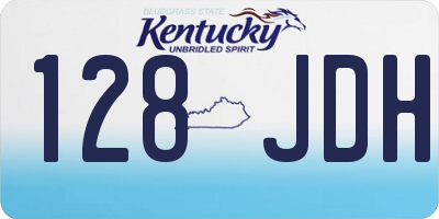 KY license plate 128JDH