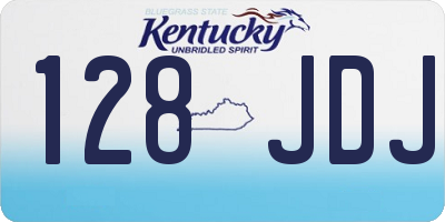 KY license plate 128JDJ