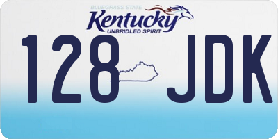 KY license plate 128JDK
