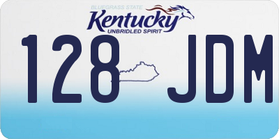 KY license plate 128JDM