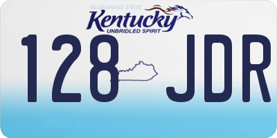 KY license plate 128JDR