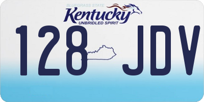 KY license plate 128JDV