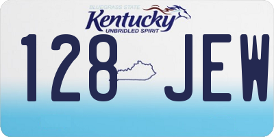 KY license plate 128JEW