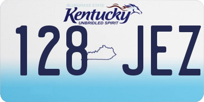 KY license plate 128JEZ