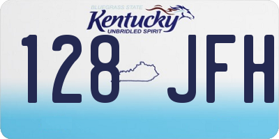KY license plate 128JFH