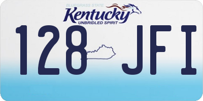 KY license plate 128JFI