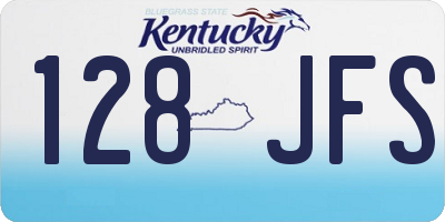 KY license plate 128JFS