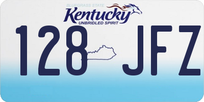 KY license plate 128JFZ