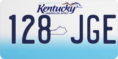 KY license plate 128JGE