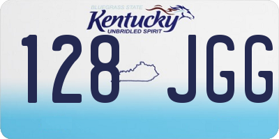 KY license plate 128JGG