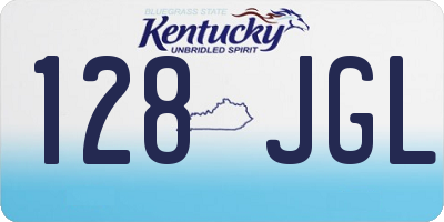 KY license plate 128JGL