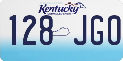 KY license plate 128JGO