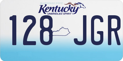KY license plate 128JGR