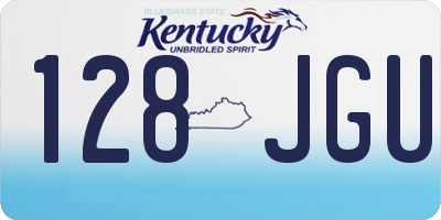 KY license plate 128JGU