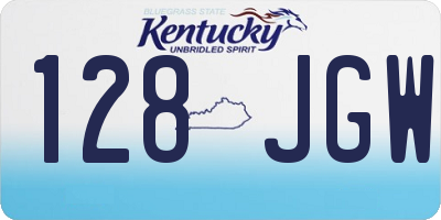 KY license plate 128JGW